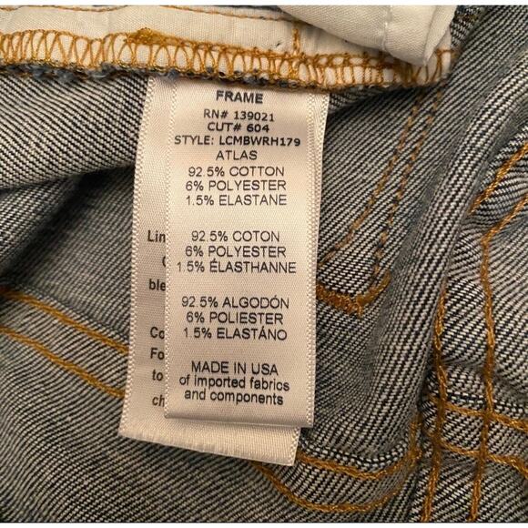 NWT FRAME Denim Le Crop Mini Bootcut Jeans Sz 24 Dark Blue Atlas 26 x 27.5" - Picture 10 of 13